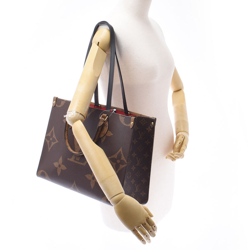 LOUIS VUITTON ルイヴィトン モノグラム リバース オンザゴーMM 2WAY ブラウン M45321 ユニセックス モノグラムキャンバス トートバッグ Aランク 中古 銀蔵