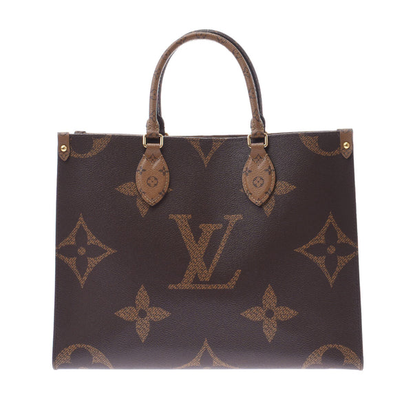 LOUIS VUITTON Louis Vuitton Monogram Reverse Onzago MM 2WAY Brown M45321 Unisex Monograph Tote Bag A Rank used Ginzo