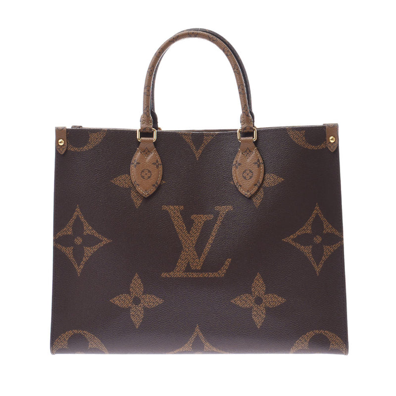 LOUIS VUITTON ルイヴィトン モノグラム リバース オンザゴーMM 2WAY ブラウン M45321 ユニセックス モノグラムキャンバス トートバッグ Aランク 中古 銀蔵