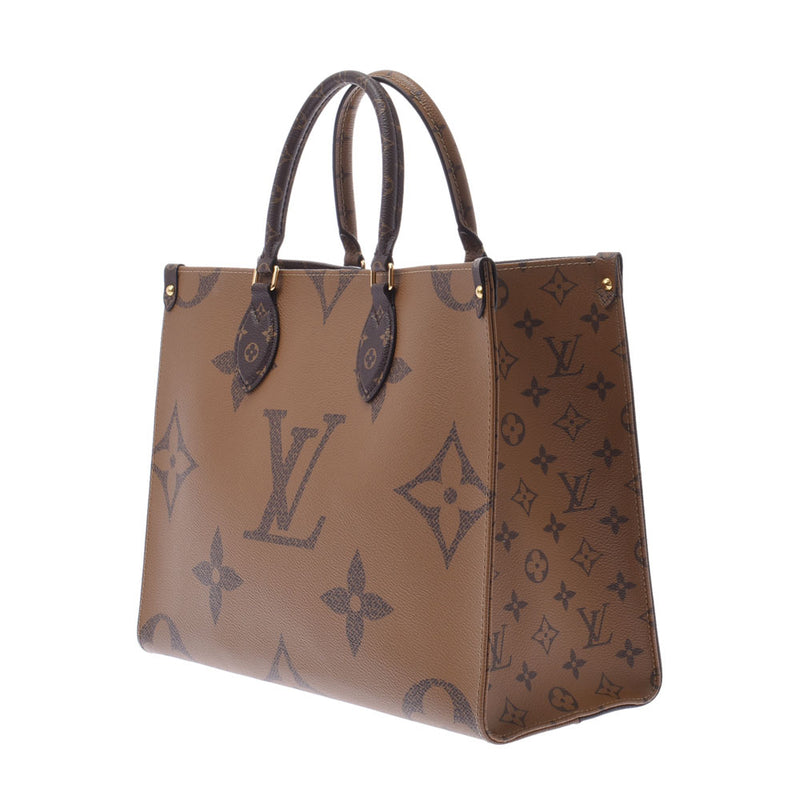 LOUIS VUITTON ルイヴィトン モノグラム リバース オンザゴーMM 2WAY ブラウン M45321 ユニセックス モノグラムキャンバス トートバッグ Aランク 中古 銀蔵