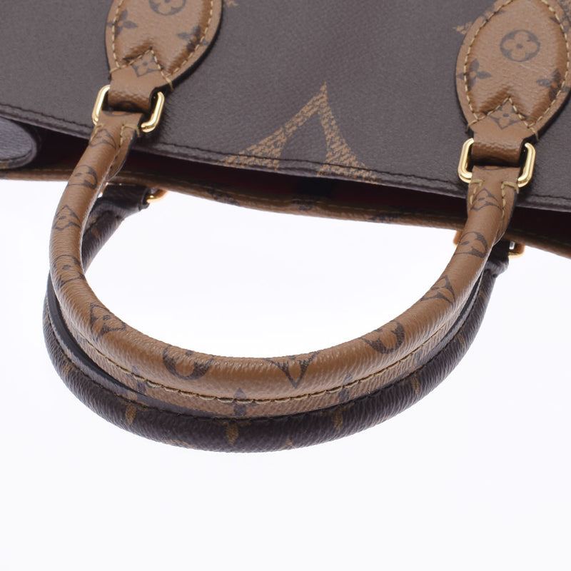 LOUIS VUITTON ルイヴィトン モノグラム リバース オンザゴーMM 2WAY ブラウン M45321 ユニセックス モノグラムキャンバス トートバッグ Aランク 中古 銀蔵