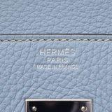 爱马仕爱马仕伯金30蓝色戒指银支架□P雕刻（2012年）女士托里昂·莱曼斯手提包A级使用Ginzo