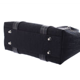 CHRISTIAN DIOR クリスチャンディオール トロッター柄 植物柄刺繍 黒 シルバー金具 レディース ジャガード ハンドバッグ ABランク 中古 銀蔵