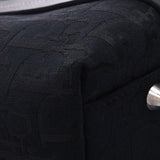 CHRISTIAN DIOR クリスチャンディオール トロッター柄 植物柄刺繍 黒 シルバー金具 レディース ジャガード ハンドバッグ ABランク 中古 銀蔵