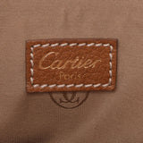 Cartier Cartier Marcello MM Punch Logo Brown L1000830女士皮革手提包AB级使用Ginzo