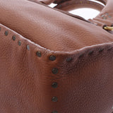 CELINE Celine Buggy Bag Studs Brown Antique Gold Gold Gold Gold Gold Gold Leather Handbag AB Rank Used Ginzo