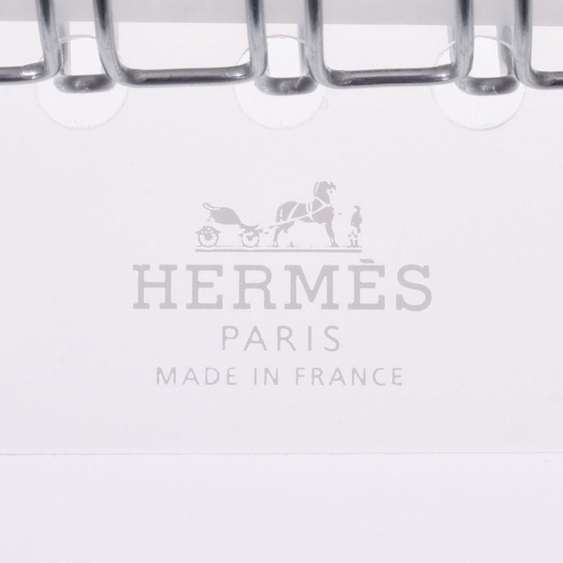 爱马仕爱马仕（Hermes Hermes）rifur议程毫米替换固体笔记本电脑白色/银色支架中性纸配件未使用的金佐（Ginzo）