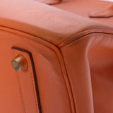 HERMES Hermes Birkin 35 Orange Gold Bracket □ C engraved (around 1999) Unisex Vola River Handbag B Rank used Ginzo