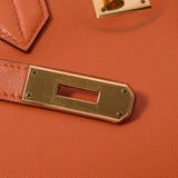 HERMES Hermes Birkin 35 Orange Gold Bracket □ C engraved (around 1999) Unisex Vola River Handbag B Rank used Ginzo