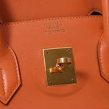 HERMES Hermes Birkin 35 Orange Gold Bracket □ C engraved (around 1999) Unisex Vola River Handbag B Rank used Ginzo
