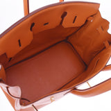 HERMES Hermes Birkin 35 Orange Gold Bracket □ C engraved (around 1999) Unisex Vola River Handbag B Rank used Ginzo