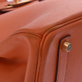 HERMES Hermes Birkin 35 Orange Gold Bracket □ C engraved (around 1999) Unisex Vola River Handbag B Rank used Ginzo