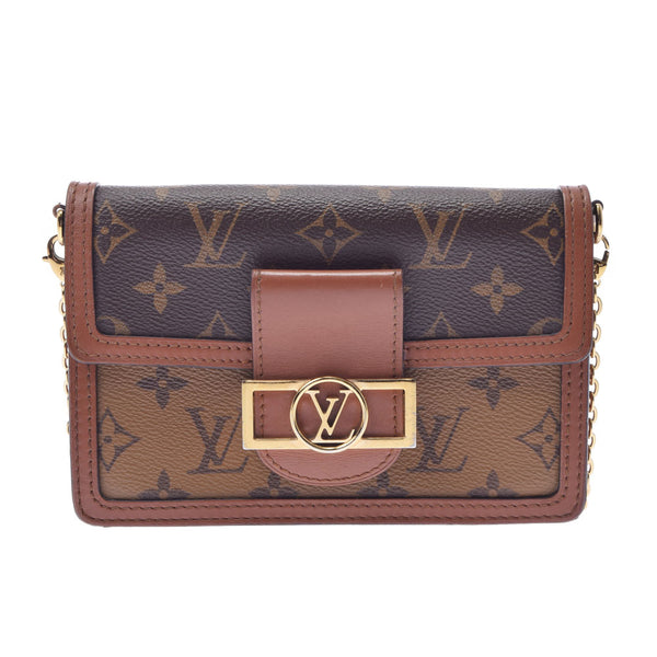 LOUIS VUITTON ルイヴィトン モノグラム リバース ドーフィーヌ キャメル系/ブラウン M68746 レディース モノグラムリバースキャンバス 2WAYバッグ Bランク 中古 銀蔵