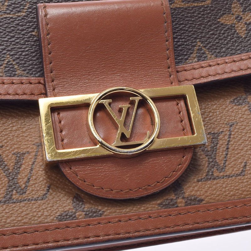 LOUIS VUITTON ルイヴィトン モノグラム リバース ドーフィーヌ キャメル系/ブラウン M68746 レディース モノグラムリバースキャンバス 2WAYバッグ Bランク 中古 銀蔵