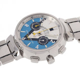 LOUIS VUITTON Louis Vuitton Tambul Regatta Chrono LV Cup Q102M Men's SS Watch Automatic Silver/Blue Dial A Rank Used Ginzo