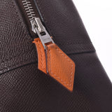 HERMES エルメス プリュム32 バイカラー カカオ/オレンジ シルバー金具 □J刻印(2006年頃) レディース ヴォーエプソン ハンドバッグ Bランク 中古 銀蔵