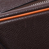 HERMES エルメス プリュム32 バイカラー カカオ/オレンジ シルバー金具 □J刻印(2006年頃) レディース ヴォーエプソン ハンドバッグ Bランク 中古 銀蔵