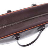 HERMES エルメス プリュム32 バイカラー カカオ/オレンジ シルバー金具 □J刻印(2006年頃) レディース ヴォーエプソン ハンドバッグ Bランク 中古 銀蔵