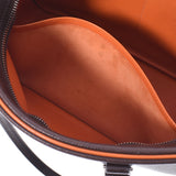 HERMES エルメス プリュム32 バイカラー カカオ/オレンジ シルバー金具 □J刻印(2006年頃) レディース ヴォーエプソン ハンドバッグ Bランク 中古 銀蔵