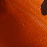 HERMES エルメス プリュム32 バイカラー カカオ/オレンジ シルバー金具 □J刻印(2006年頃) レディース ヴォーエプソン ハンドバッグ Bランク 中古 銀蔵