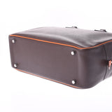 HERMES エルメス プリュム32 バイカラー カカオ/オレンジ シルバー金具 □J刻印(2006年頃) レディース ヴォーエプソン ハンドバッグ Bランク 中古 銀蔵