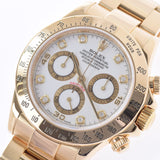 [Cash special price] ROLEX Rolex Daytona 116528G Men's YG Watch Automatic Wrap White Dial A Rank Used Ginzo