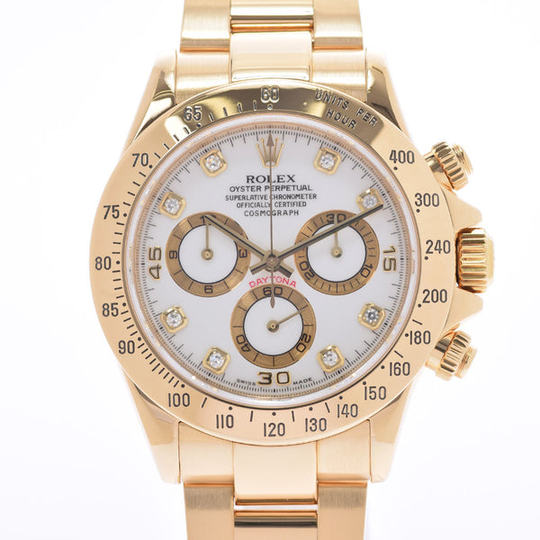 [Cash special price] ROLEX Rolex Daytona 116528G Men's YG Watch Automatic Wrap White Dial A Rank Used Ginzo