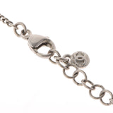 CHANEL Chanel Coco Mark Clear/Silver Bracket Ladies Line Stone Necklace AB Rank Used Ginzo