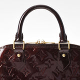 路易威顿路易斯·维尔尼·阿尔玛·阿尔玛（Louis Vuitton Alma）PM Amalant M91611女士会标Monogram Verni手提包B等级使用Ginzo