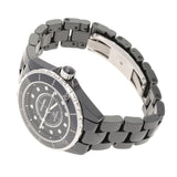 CHANEL Chanel J12 38mm 12P Diamond H1626 Men's Black Ceramic/SS Watch Automatic Black Dial A Rank used Ginzo