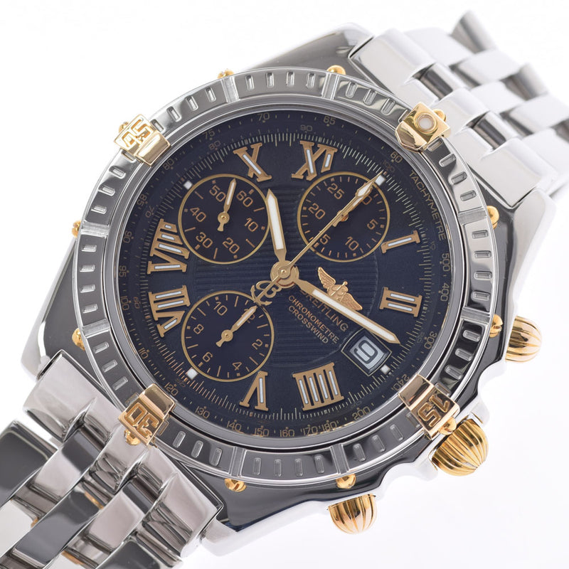 BREITLING ブライトリング クロスウィンド  B13355 メンズ SS/YG 腕時計 自動巻き 黒文字盤 Aランク 中古 銀蔵