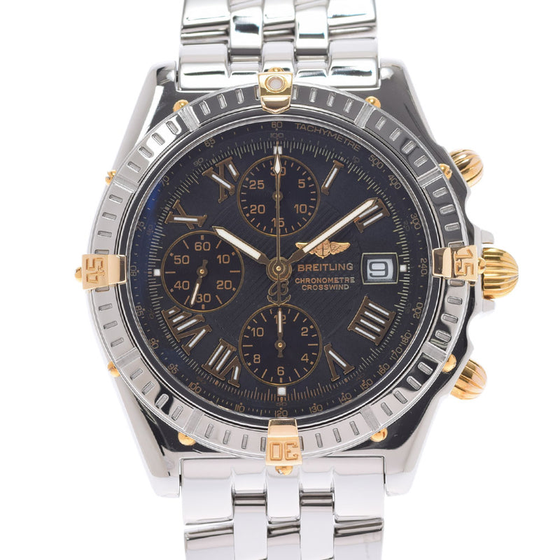 Breitling Breitling Cross Wind B13355男士SS/YG观看自动黑色拨号A级使用Ginzo