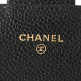 CHANEL シャネル マトラッセ ロングフラップウォレット 黒 ゴールド金具 A80758 レディース キャビアスキン 長財布 Bランク 中古 銀蔵