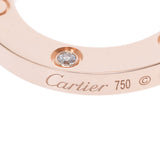 CARTIER カルティエ ラブネックレス 3パヴェダイヤ ピンクゴールド レディース K18PG ネックレス Aランク 中古 銀蔵