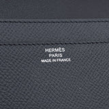 爱马仕爱马仕（Hermes Hermes）康斯坦斯钱包长长黑色银色支架□P雕刻（2012年）女士Vo Epson Long Wallet A等级使用Ginzo