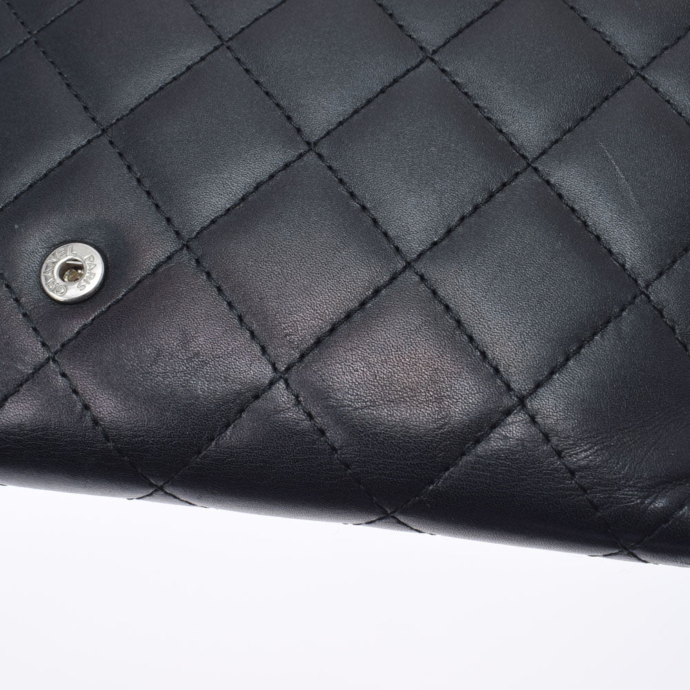 シャネル三つ折り 14132 黒/黒 レディース 長財布 CHANEL 中古 – 銀蔵