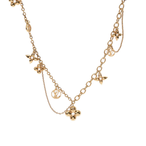 LOUIS VUITTON Louis Vuitton Corie Blooming Gold metal M64855 Unisex GP Necklace A Rank Used Ginzo