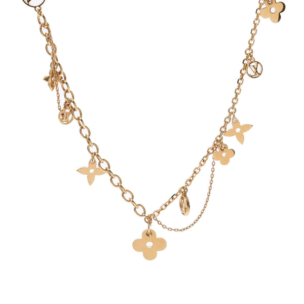 LOUIS VUITTON Louis Vuitton Corie Blooming Gold metal M64855 Unisex GP Necklace A Rank Used Ginzo