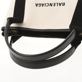 BALENCIAGA Balenciaga Nevika Bass White/Black 339933 Unisex Canvas Handbag AB Rank Used Ginzo