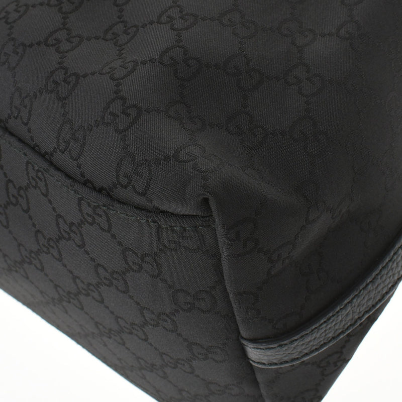 Gucci Gucci GG图案手提袋插座黑色380118男女尼龙手提袋A级使用Ginzo