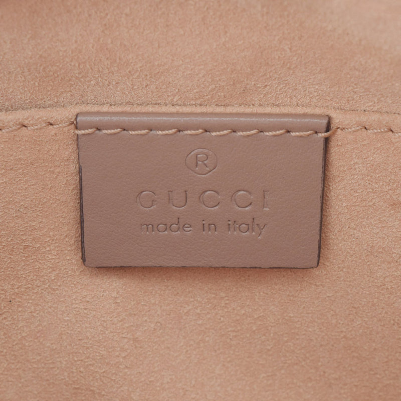Gucci Gucci GG Marmont肩带袋金色支架447632女士LAMBSKINY肩带AB AB等级使用Ginzo