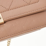 CHANEL Chanel Matrasse Chain Wallet Beige Gold Bracket Ladies Vintage Calf Shoulder Bag B Rank Used Ginzo