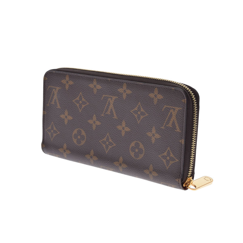 LOUIS VUITTON ルイヴィトン モノグラム ジッピーウォレット フューシャ M41895 ユニセックス モノグラムキャンバス 長財布 ABランク 中古 銀蔵