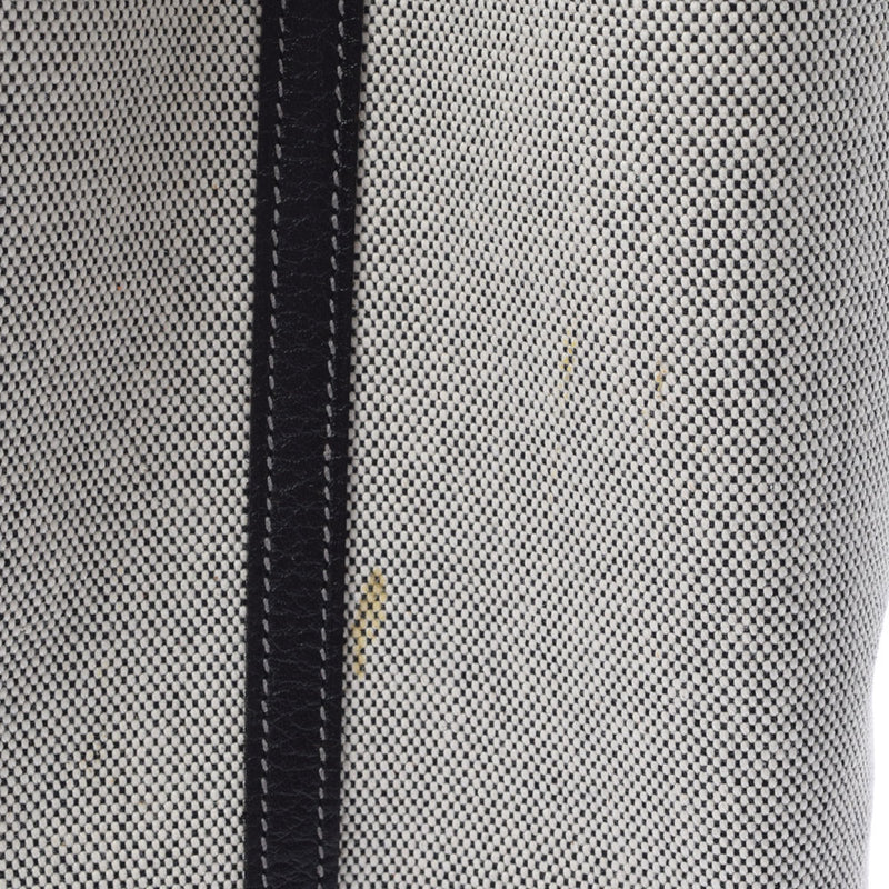 HERMES エルメス ガーデンパーティー PM グレー/黒 □H刻印(2004年頃) ユニセックス トワルアッシュ ハンドバッグ Aランク 中古 銀蔵