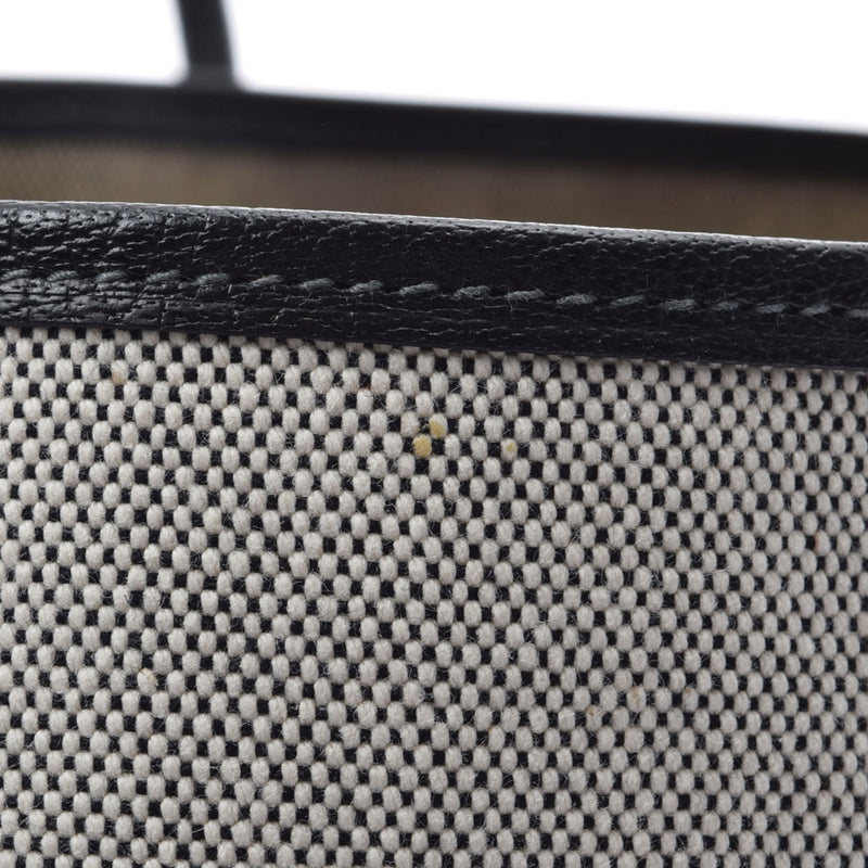 HERMES エルメス ガーデンパーティー PM グレー/黒 □H刻印(2004年頃) ユニセックス トワルアッシュ ハンドバッグ Aランク 中古 銀蔵