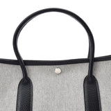 HERMES エルメス ガーデンパーティー PM グレー/黒 □H刻印(2004年頃) ユニセックス トワルアッシュ ハンドバッグ Aランク 中古 銀蔵