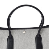HERMES エルメス ガーデンパーティー PM グレー/黒 □H刻印(2004年頃) ユニセックス トワルアッシュ ハンドバッグ Aランク 中古 銀蔵