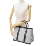 HERMES エルメス ガーデンパーティー PM グレー/黒 □H刻印(2004年頃) ユニセックス トワルアッシュ ハンドバッグ Aランク 中古 銀蔵