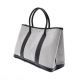 HERMES エルメス ガーデンパーティー PM グレー/黒 □H刻印(2004年頃) ユニセックス トワルアッシュ ハンドバッグ Aランク 中古 銀蔵