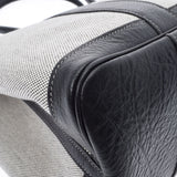 HERMES エルメス ガーデンパーティー PM グレー/黒 □H刻印(2004年頃) ユニセックス トワルアッシュ ハンドバッグ Aランク 中古 銀蔵